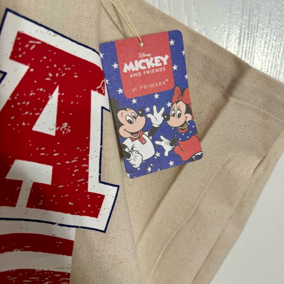NWT. Disney Primark canvas USA tote bag. Mickey, Minnie, Pluto. - Picture 5 of 12